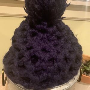 Vintage Italian Double Thick‎ Knit PomPom Hat